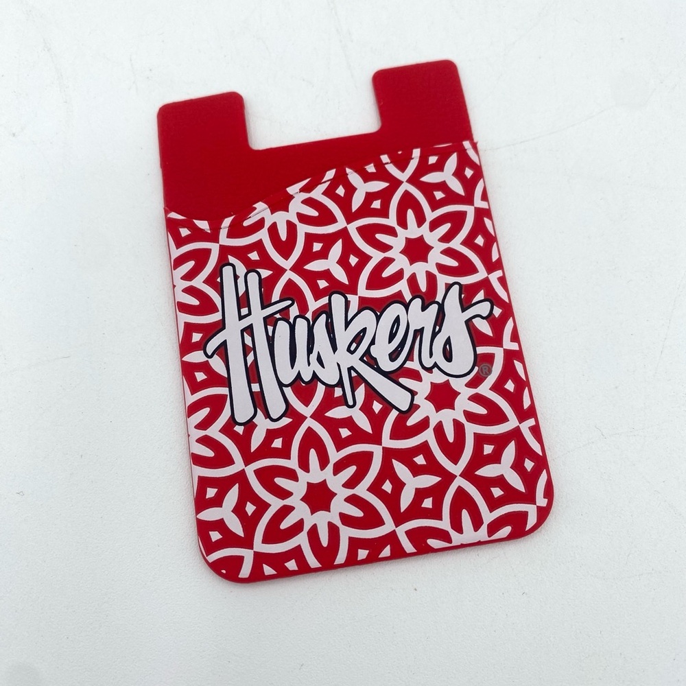 NEBRASKA CORNHUSKERS CELL PHONE ADHESIVE CARD HOLDER OFFICIALLY LICENSED
